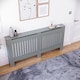 image 4 of Vida Designs Chelsea Radiator Cover Painted MDF Slatted Cabinet, Grey, 172cm