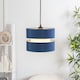 image 3 of ValueLights Sophia Pair of Small Navy 2 Tier Ceiling Light Shades