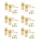image 1 of Golden Grace 6 Sets Victorian Scroll Astrid Door Handles Latch in Polished Brass with 1 Pair of 3" Standard Butt Hinges & Latches Pack - 120mm x 40mm Backplate Gold