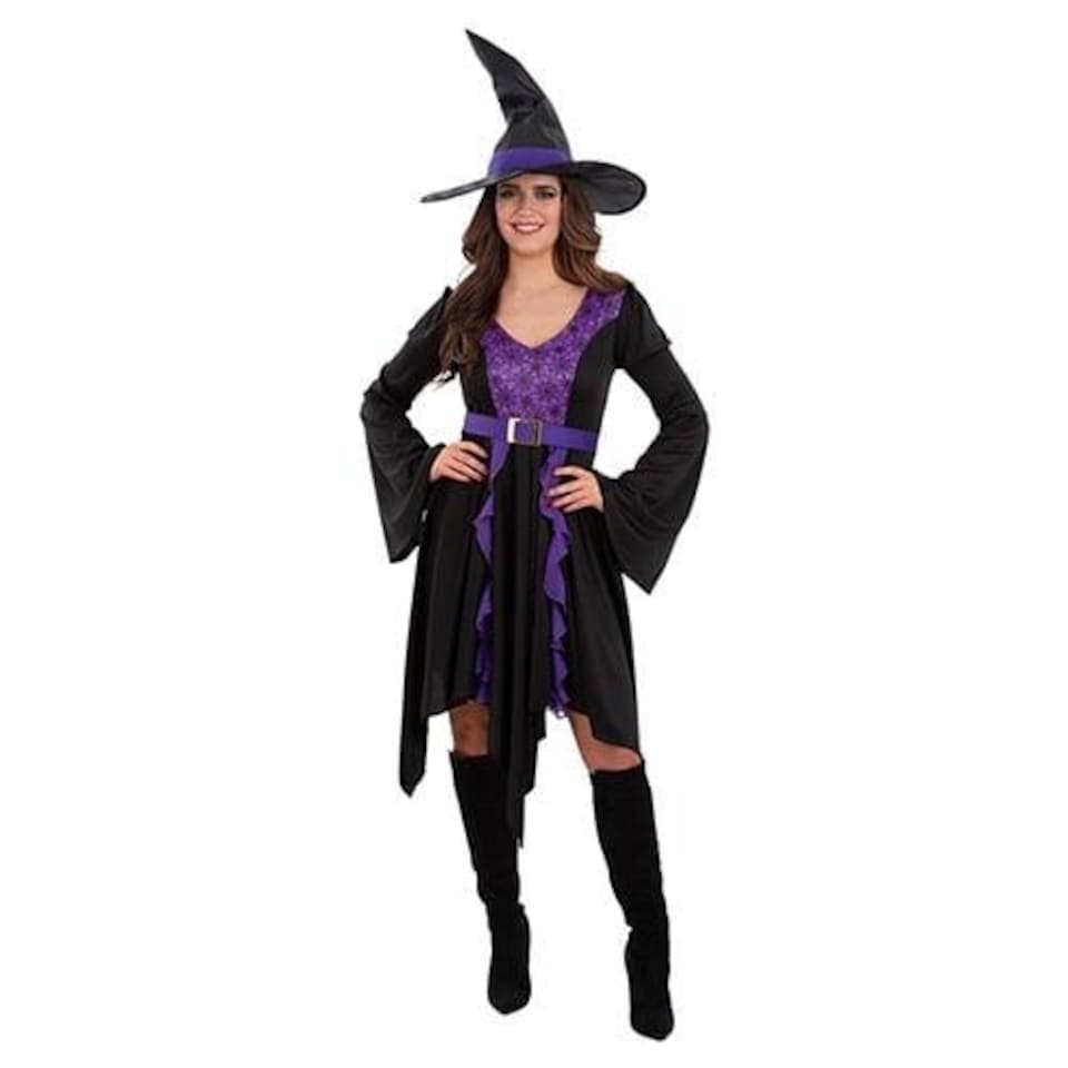 image 1 of Practical Spell Witch Fancy Dress Costume Ladies Small - UK 8-10