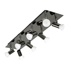 ValueLights Consul Polished Black Spotlight and GU10 Spotlight LED 5W Cool White 6500K Bulb
