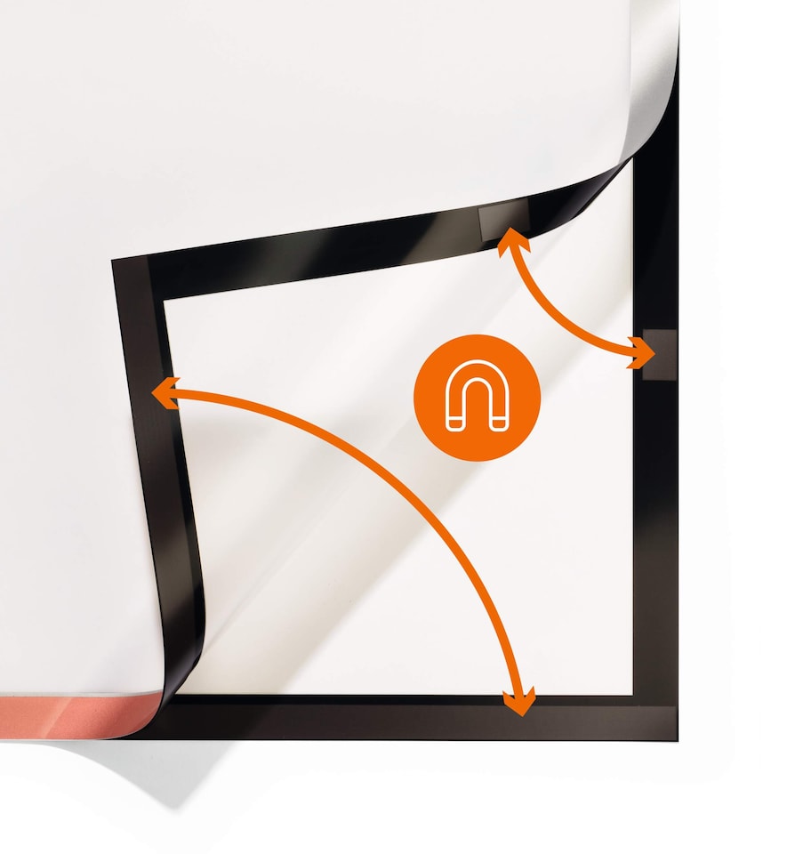 image 1 of Durable DURAFRAME UV Poster Adhesive Magnetic Signage Frame | A1 Silver | Silver