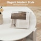 image 5 of COSTWAY 2-Tier Round Coffee Table Tea Cocktail Table White White