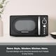 image 3 of Hamilton Beach 20L Retro Black Microwave