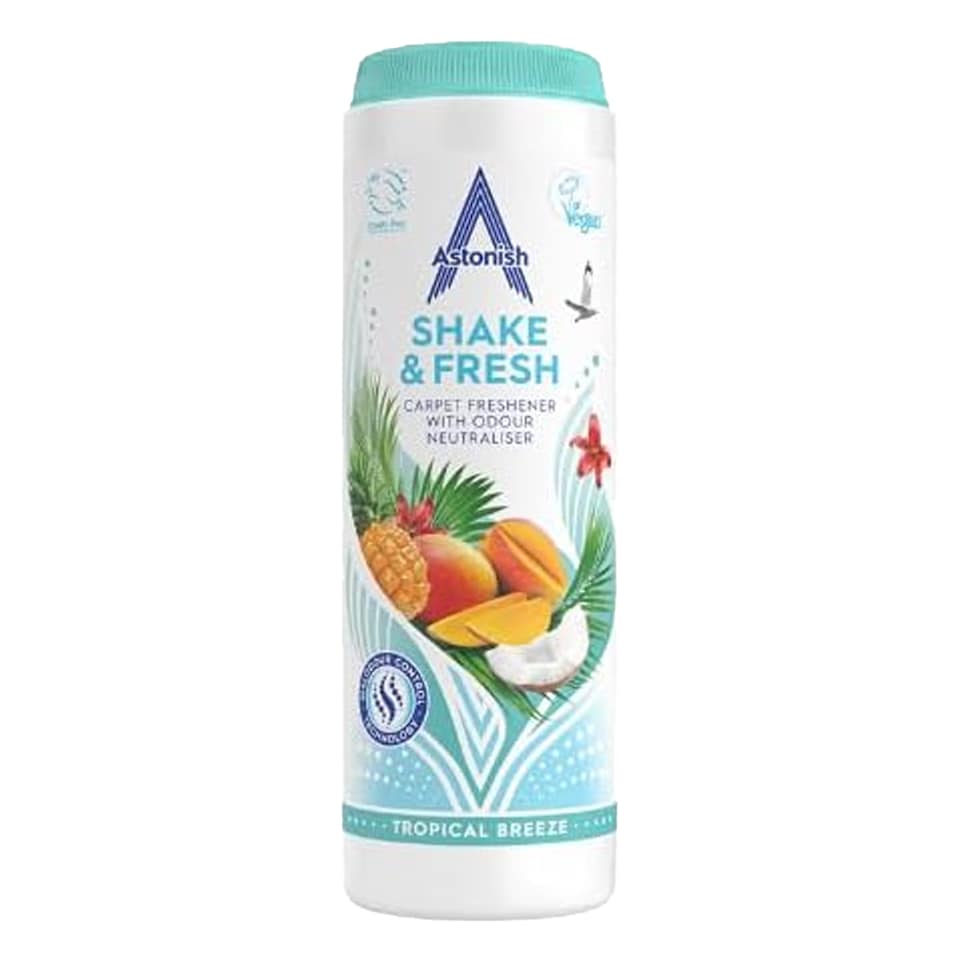 image 1 of Astonish Shake & Fresh Tropical Breeze Carpet Cleaner | White | White | 350g | 1