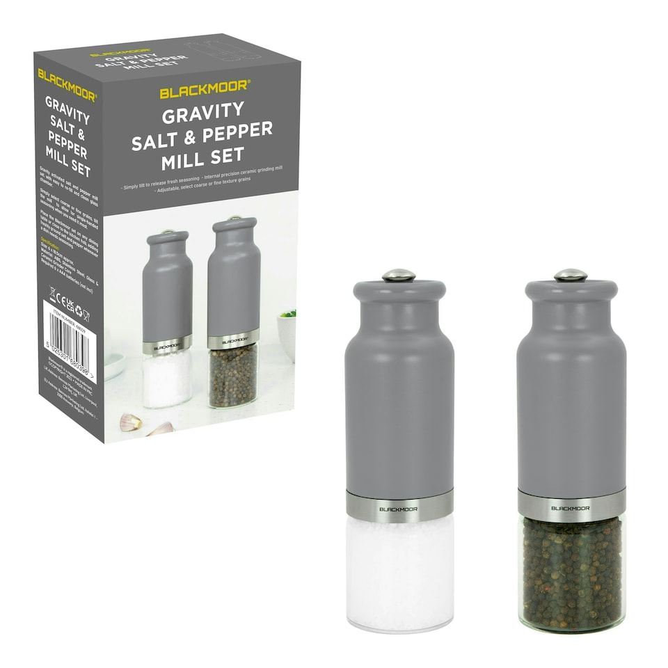 image 1 of Blackmoor Gravity Electric Salt and Pepper Grinder Set