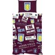 image 1 of Aston Villa FC Patchwork Duvet Cover Set - Burgundy/Yellow/White - Single