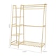 image 5 of Living and Home Bamboo Bedroom Garment Clothes Rack 110cm - Natural