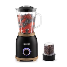GEEPAS NordiQ 1.5L 2-in-1 Food Jug Blender, 800W Black