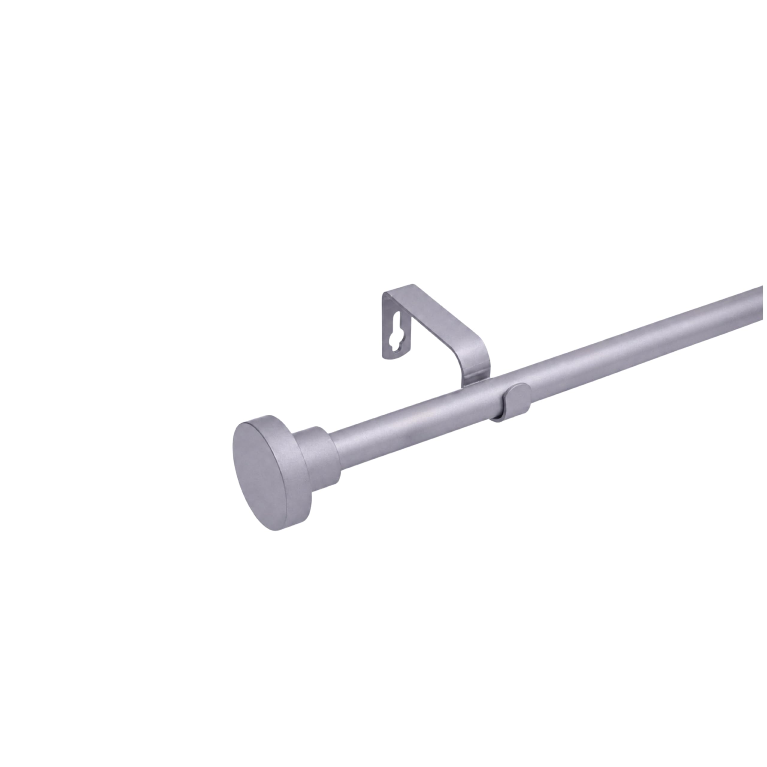 Lister Cartwright 19 mm Matt Silver Extendable Curtain Pole, 70-120 cm