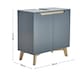 image 5 of Living and Home Freestanding Under Sink Storage Cabinet - Grey
