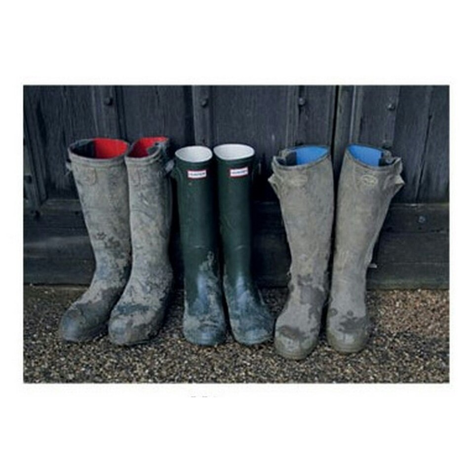 Kevin Milner Wellingtons Countryside Greetings Card - Multicoloured - One Size