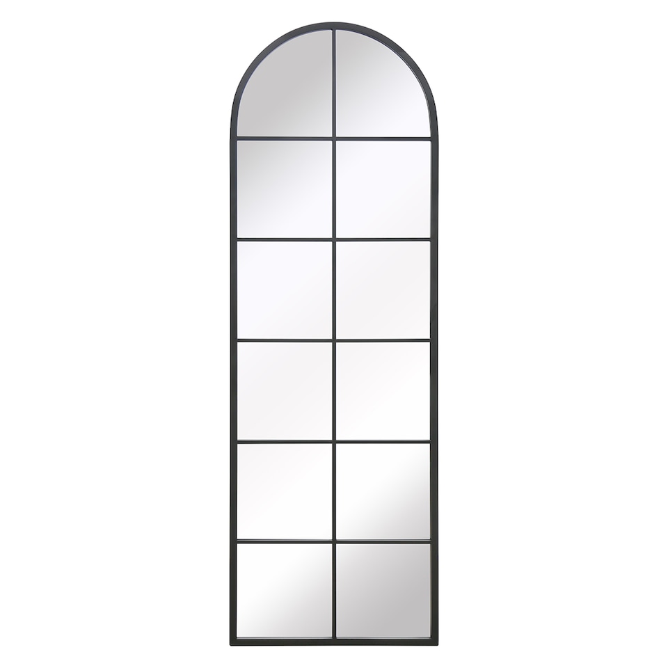 image 1 of Charles Bentley Bern Arch Mirror in Black Weather Resistant