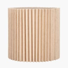 Natural Linen Hard Pleat Lampshade | Cream | Cream | 1