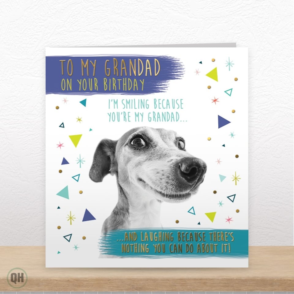 image 1 of I'm Smiling Because You're My Grandad... - Funny Grandad Birthday Card