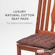 image 2 of Homescapes Seat Pad Luxury Cotton Indoor Outdoor Garden Dining Cushion | Brown | 40 x 40 cm | 1