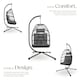 image 3 of Egg Chair Ariane with Swing Seat Frame, Thick Cushions and Protective Cover | Grey | dark grey | 1