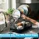 image 5 of Harbour Housewares Metal Kitchen Dish Drainer Rack 2-Tier Cutlery Holder Bowl Plate Drying Rack with Drip Tray