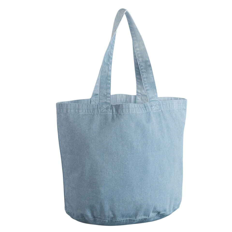 image 1 of Westford Mill Garment Dyed Tote Bag | Blue | Vintage Light Blue | 1