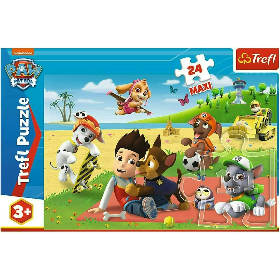 image 1 of Trefl Paw Patrol Fun on the Blanket Puzzle - 24 Pieces