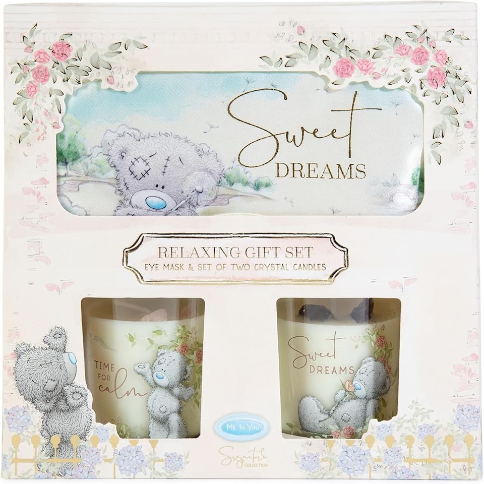 image 1 of Me to You Tatty Teddy Eyemask and Scented Crystal Candles Gift Set Signature Collection