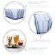 image 2 of Duralex Picardie Drinking Glasses - 310ml Tumblers for Water, Juice - Blue - Pack of 6 | Blue | Blue
