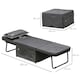 image 7 of HOMCOM Convertible Sleeper Chair with Pillow and Side Pockets, Charcoal Grey