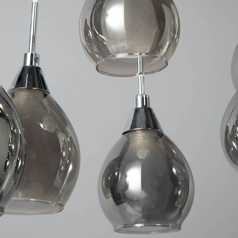 image 1 of BHS Carmella Diner Ceiling Pendant Bar | Silver | Smoke | 1