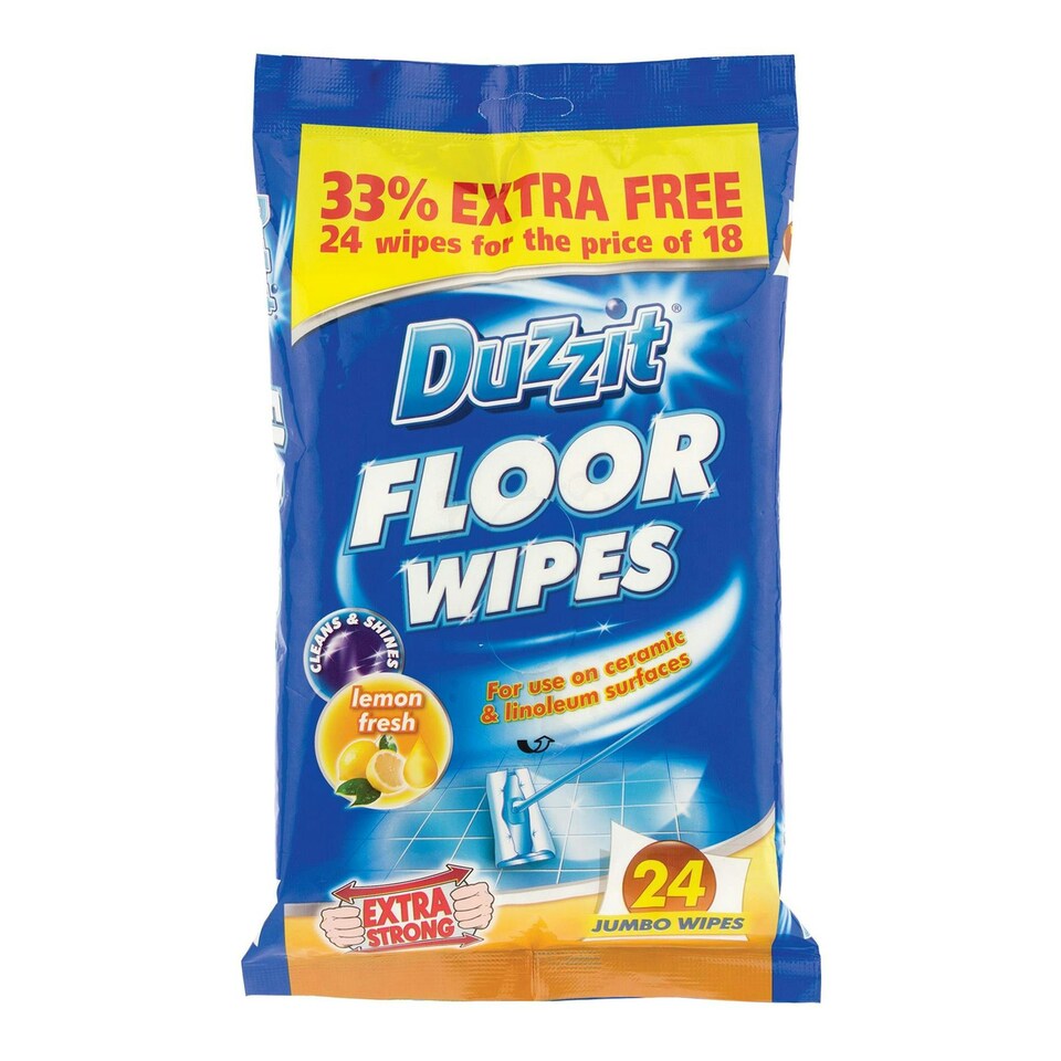 Duzzit Floor Wipes - Pack of 24