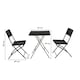 image 4 of Black Trestle Table and Chairs Set Folding Furniture for Indoor & Outdoor Events