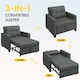 image 4 of Yaheetech 3-in-1 Tufted Sleep Bed with Adjustable Backrest Dark Grey