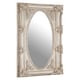 image 2 of Functional Champagne Finish Oval Border Wall Mirror, Timeless Mirror For Livingroom, Elegant Modern Mirror Silver