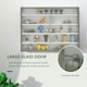 image 4 of HOMCOM 5-Tier Wall Display Shelf Unit Cabinet w/ Shelves Glass Doors Black/White