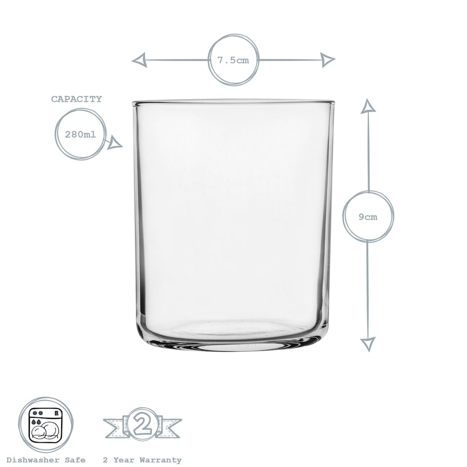 image 1 of Bormioli Rocco Aere Water Glasses - 280ml - Pack of 6 | Clear | Clear