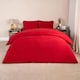 image 1 of OHS Soft Teddy Fleece Duvet Cover and Pillowcase Set, King - Red