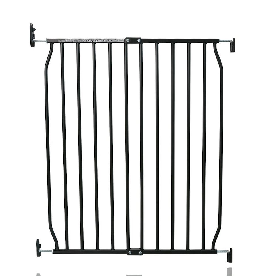 image 1 of Safetots Eco Screw Fit Baby Gate, Black, 70cm - 80cm, Stair Gate for Toddler and Baby, Screw Fit Safety Barrier