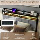 image 6 of COSTWAY King Size Bed Frame w/Charging Station
