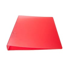 Pack of 10 A5 Slim Red Translucent Ringbinders by Janrax