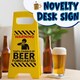 image 2 of 100 Chance of Beer Forecasted Warning Sign - Novelty Gift Idea for Men, Funny Present for Dad, Home Bar Accessories