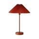 image 8 of ValueLights Akira Burnt Orange Pleat Shade Side Table Lamp & Bulb | Orange