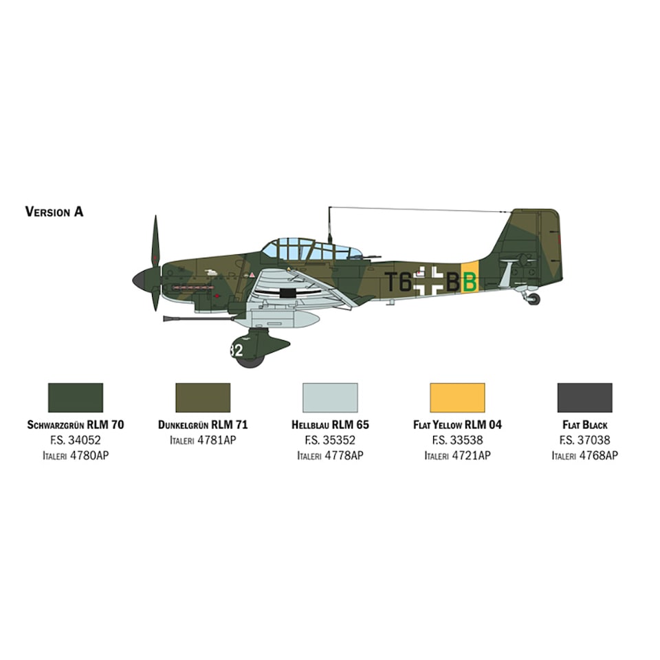 image 1 of Italeri Ju-87 G-1 Stuka Kanonenvogel Military Aircraft Model Kit Scale 1-48
