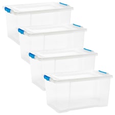 Medium Under Bed Clear Storage Box | Clear | 4