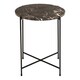image 1 of Avila Side Table with Brown Marble Top 42x45cm