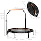 image 7 of HOMCOM 40" Foldable Mini Fitness Trampoline w/ Foam Handle, Orange