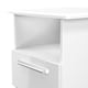 image 5 of Windsor Bottom Drawer Lamp Table in White Gloss & White Matt (Ready Assembled) | White | White Gloss & White Matt