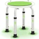 image 6 of HOMCOM 360 Degree Swivel Shower Stool w/ Non-Slip Feet for Disabled Green