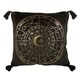 image 1 of Something Different Astrology Wheel Square Cushion - Black/Gold - One Size