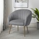 image 1 of Helena Velvet Accent Chair - Grey