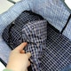 image 2 of Pet Stroller Dog Cat Puppy Pram Pushchair Travel Cart Jogging Buggy Carrier (Blue Tartan)
