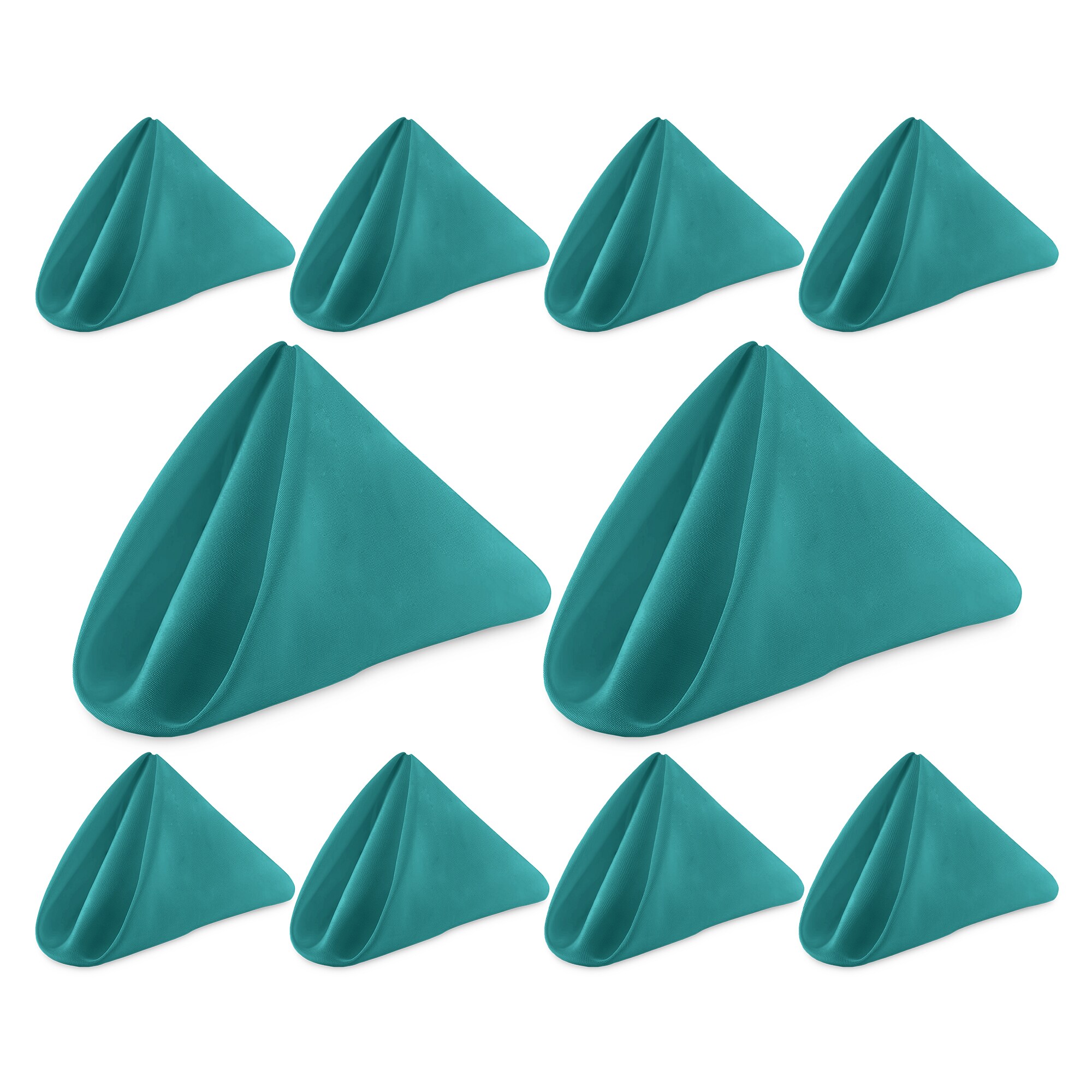 Neel Blue 20 Inch Polyester Table Napkins, Reusable, Wrinkle-Resistant Cloth Napkins, 10pcs in Turquoise
